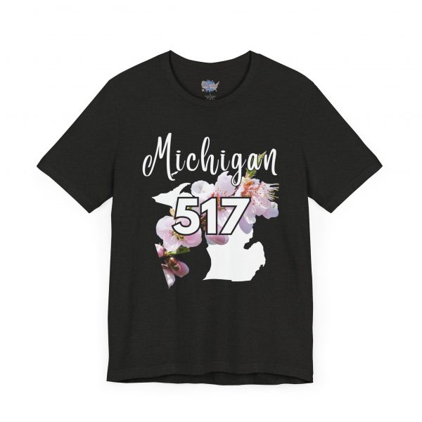 Michigan State Flower The Apple Blossom 517 Area Code by State of Mine. Unisex Jersey Short Sleeve Tee - Cozy Everyday Wear, Casual Style, Summer Essentials, Gift for Friends, Graphic Tee - Image 26