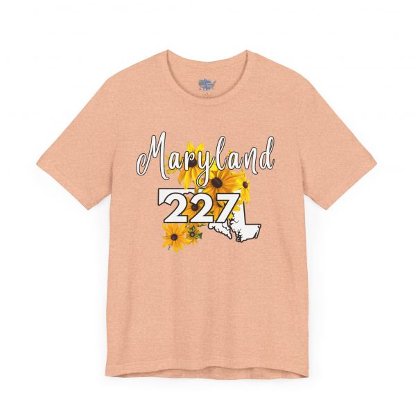 Maryland State Flower The Black-eyed Susan 227 Area Code by State of Mine Short Sleeve Tee, Casual Tee, Maryland Gift, Summer Shirt, State Pride Top, Floral Graphic Tee, Unisex T-Shirt - Image 11
