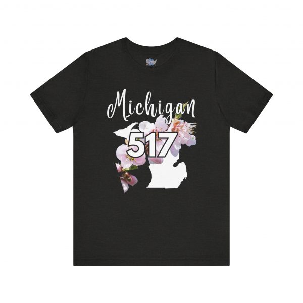 Michigan State Flower The Apple Blossom 517 Area Code by State of Mine. Unisex Jersey Short Sleeve Tee - Cozy Everyday Wear, Casual Style, Summer Essentials, Gift for Friends, Graphic Tee - Image 24