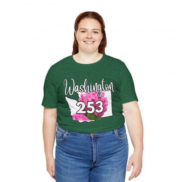 Washington State Flower the Pacific Rhododendron 253 Area Code by State of Mine Tee, Unisex Jersey Short Sleeve Shirt, Perfect for Gifts, Travel, and Casual Wear, Ideal for Summer, Birthdays, and [...] - Image 20