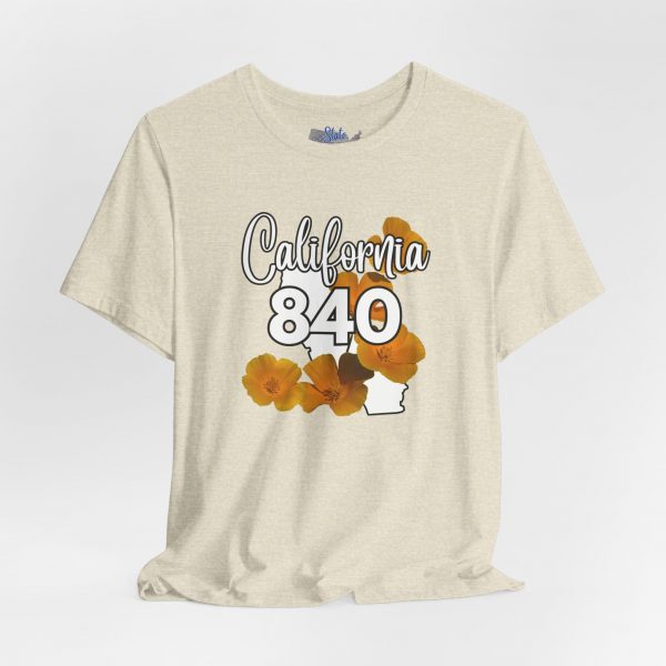 California State Flower the California Poppy 840 Area Code by State of Mine Tee, Unisex Jersey Short Sleeve Shirt, Perfect for Gifts, Travel, and Casual Wear, Ideal for Summer, Birthdays, and [...] - Image 11
