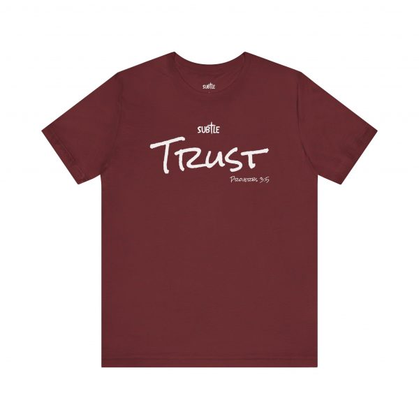 Trust by Subtle Merch--Unisex Dark Colored Heavy Cotton T-Shirt, Faith-Based and Inspirational, Proverbs 3:5 - Image 53