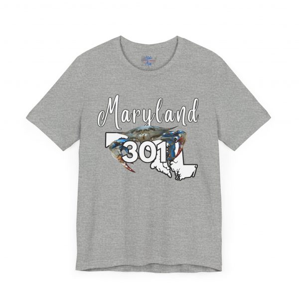 Maryland Crabs 301 Area Code by State of Mine Short Sleeve Tee, Unisex Summer Shirt, State Pride Tee, Beach T-Shirt, Gift for Marylanders - Image 35