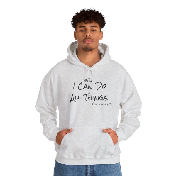 I Can Do All Things by Subtle--Unisex Hoodie, Cozy Sweatshirt, Faith-Based Inspirational Apparel, Philippians 4:13 - Image 16