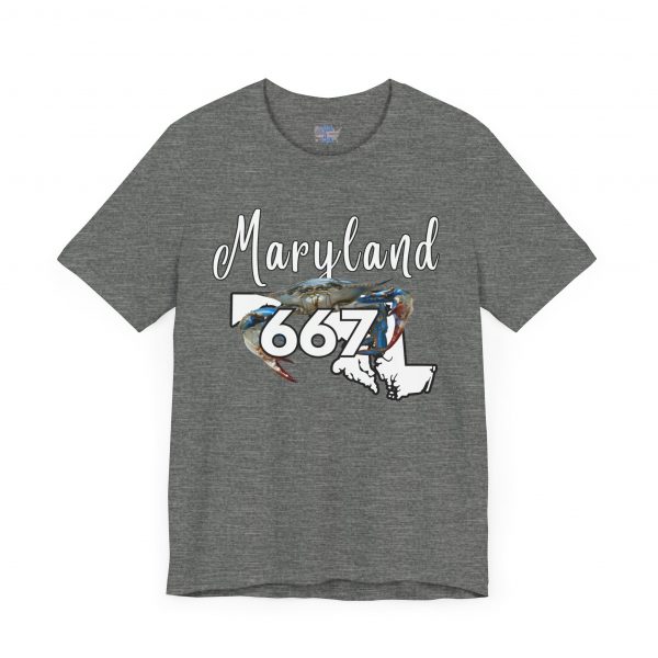 Maryland Crabs 667 Area Code by State of Mine Short Sleeve Tee, Unisex Summer Shirt, State Pride Tee, Beach T-Shirt, Gift for Marylanders - Image 15