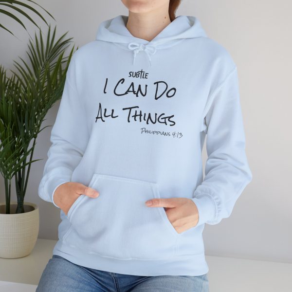 I Can Do All Things by Subtle--Unisex Hoodie, Cozy Sweatshirt, Faith-Based Inspirational Apparel, Philippians 4:13 - Image 19