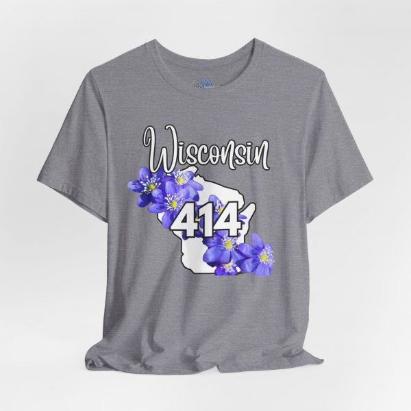 Wisconsin State Flower the Blue Violet by State of Mine Area Code 414 Tee, Unisex Jersey Short Sleeve Shirt, Perfect for Gifts, Travel, and Casual Wear, Ideal for Summer, Birthdays, and [...] - Image 21