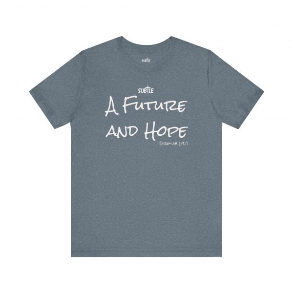 A Future and Hope by Subtle Merch--Unisex Dark Colored Heavy Cotton T-Shirt, Faith-Based and Inspirational, Jeremiah 29:11 - Image 33