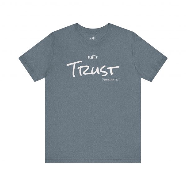 Trust by Subtle Merch--Unisex Dark Colored Heavy Cotton T-Shirt, Faith-Based and Inspirational, Proverbs 3:5 - Image 33