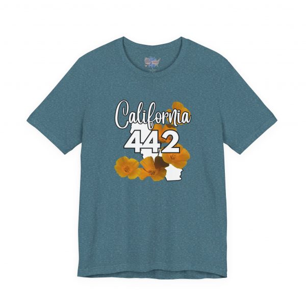 California State Flower the California Poppy 442 Area Code by State of Mine Tee, Unisex Jersey Short Sleeve Shirt, Perfect for Gifts, Travel, and Casual Wear, Ideal for Summer, Birthdays, and [...] - Image 33