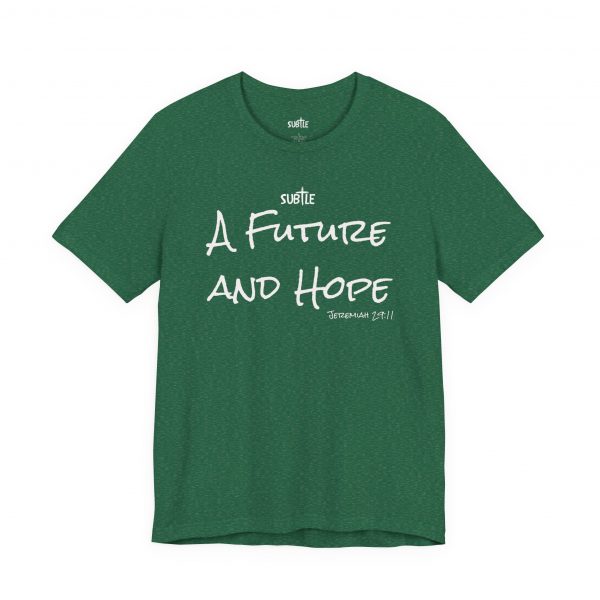 A Future and Hope by Subtle Merch--Unisex Dark Colored Heavy Cotton T-Shirt, Faith-Based and Inspirational, Jeremiah 29:11 - Image 23