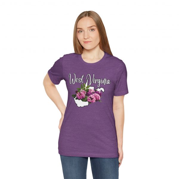West Virginia State Flower the Rhododendron by State of Mine Tee, Unisex Jersey Short Sleeve Shirt, Perfect for Gifts, Travel, and Casual Wear, Ideal for Summer, Birthdays, and [...] - Image 22