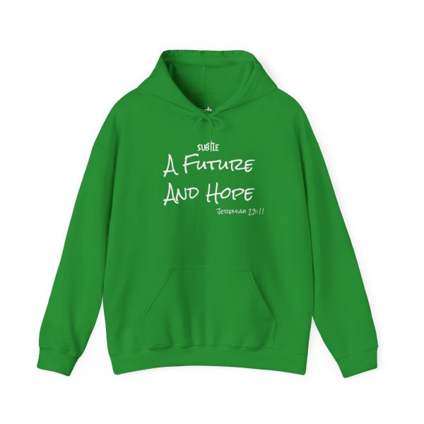 A Future and Hope by Subtle--Unisex Dark Colored Hoodie, Cozy Sweatshirt, Faith-Based Inspirational Apparel, Jeremiah 23:11 - Image 21