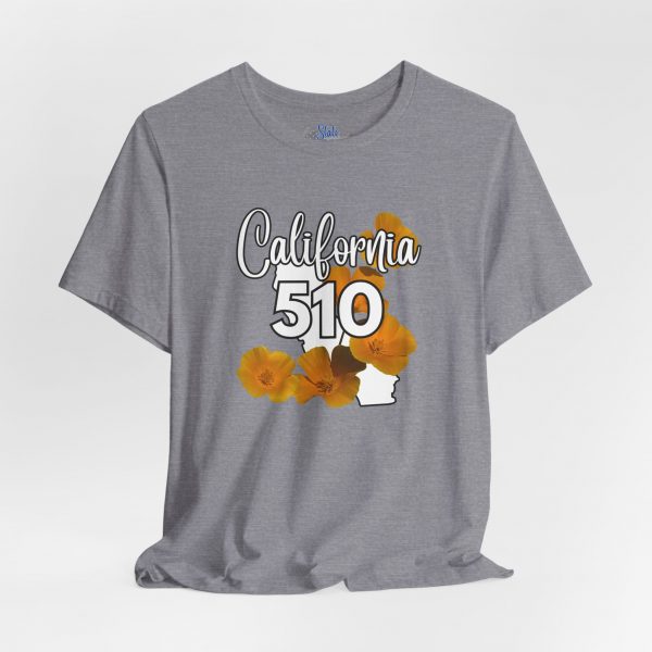 California State Flower the California Poppy 510 Area Code by State of Mine Tee, Unisex Jersey Short Sleeve Shirt, Perfect for Gifts, Travel, and Casual Wear, Ideal for Summer, Birthdays, and [...] - Image 15