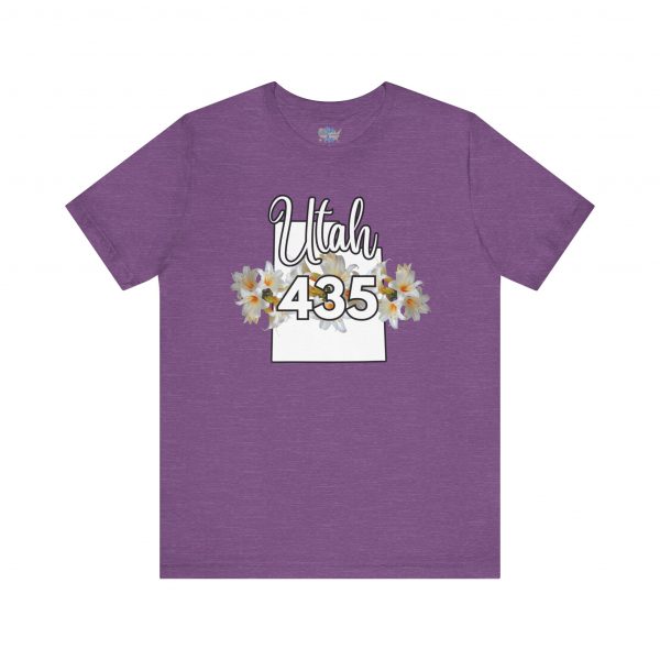 Utah State Flower Sego Lily 435 Area Code by State of Mine Floral Unisex Tee, Casual Shirt, Vintage Vibe, Gift for Utah Lovers, Summer Wear, Vacation Essential - Image 45