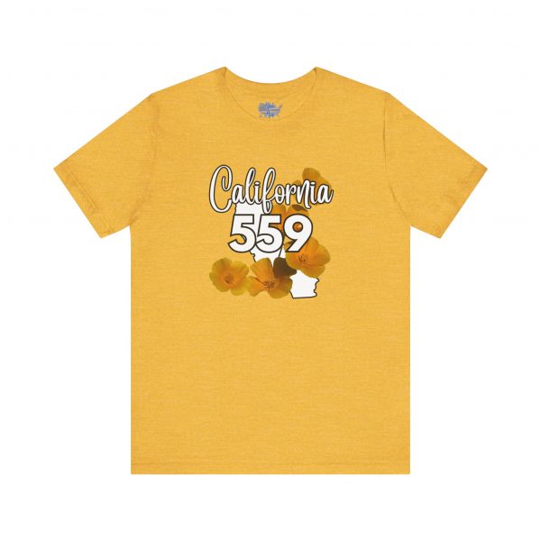 California State Flower the California Poppy 559 Area Code by State of Mine Tee, Unisex Jersey Short Sleeve Shirt, Perfect for Gifts, Travel, and Casual Wear, Ideal for Summer, Birthdays, and [...] - Image 27