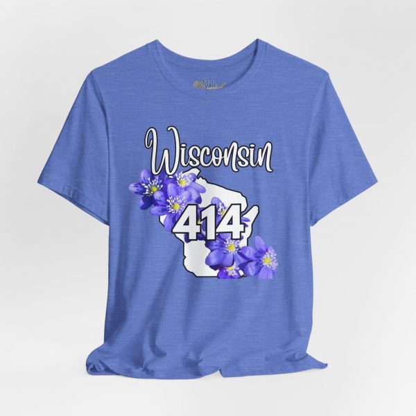 Wisconsin State Flower the Blue Violet by State of Mine Area Code 414 Tee, Unisex Jersey Short Sleeve Shirt, Perfect for Gifts, Travel, and Casual Wear, Ideal for Summer, Birthdays, and [...]
