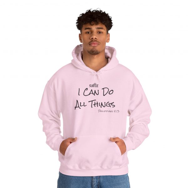 I Can Do All Things by Subtle--Unisex Hoodie, Cozy Sweatshirt, Faith-Based Inspirational Apparel, Philippians 4:13 - Image 12