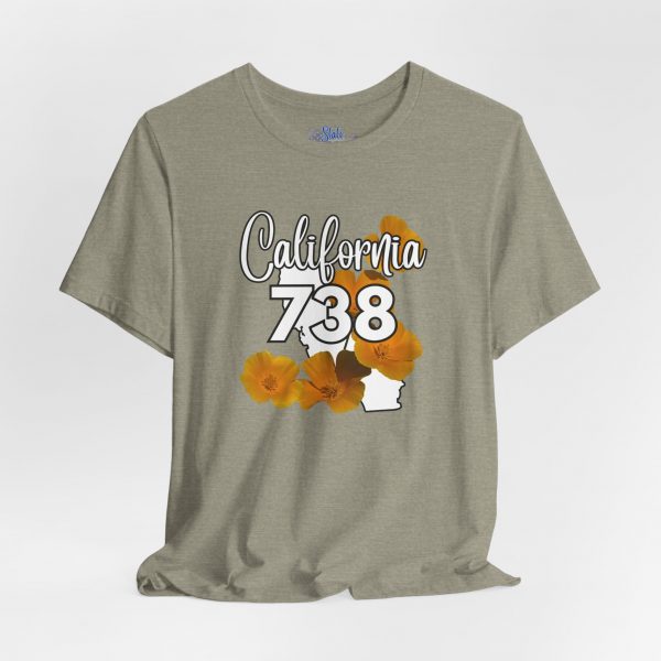 California State Flower the California Poppy 738 Area Code by State of Mine Tee, Unisex Jersey Short Sleeve Shirt, Perfect for Gifts, Travel, and Casual Wear, Ideal for Summer, Birthdays, and [...] - Image 13