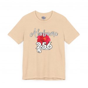 Alabama State Flower the Camellia 256 Area Code Tee by State of Mine, Casual Summer Wear, State Pride T-Shirt, Travel Souvenir, Gift for Him/Her, Festival Outfit, Outdoor Activities