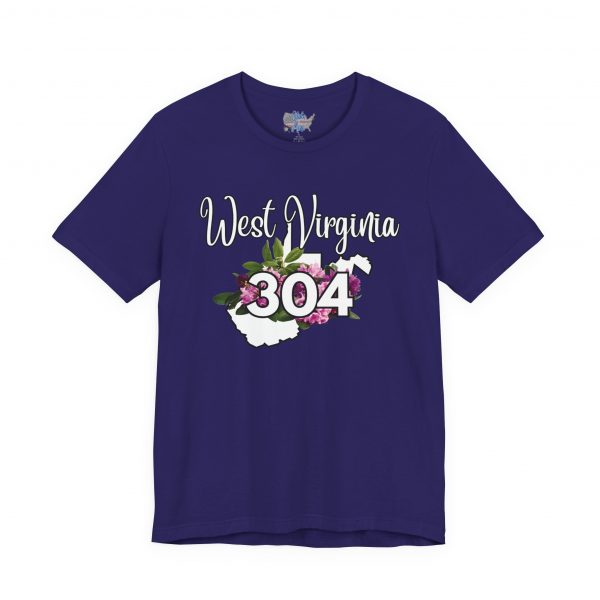 West Virginia State Flower the Rhododendron Area Code 304 by State of Mine Tee, Unisex Jersey Short Sleeve Shirt, Perfect for Gifts, Travel, and Casual Wear, Ideal for Summer, Birthdays, and [...] - Image 25