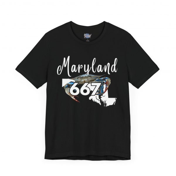 Maryland Crabs 667 Area Code by State of Mine Short Sleeve Tee, Unisex Summer Shirt, State Pride Tee, Beach T-Shirt, Gift for Marylanders - Image 19
