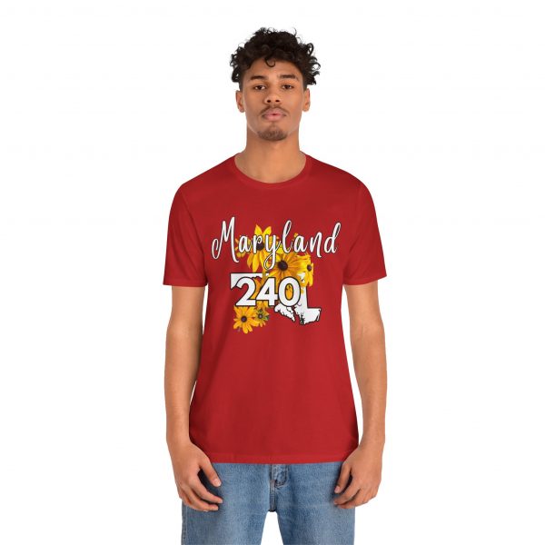 Maryland State Flower The Black-eyed Susan 240 Area Code by State of Mine Short Sleeve Tee, Casual Tee, Maryland Gift, Summer Shirt, State Pride Top, Floral Graphic Tee, Unisex T-Shirt - Image 43