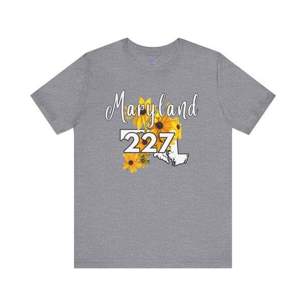 Maryland State Flower The Black-eyed Susan 227 Area Code by State of Mine Short Sleeve Tee, Casual Tee, Maryland Gift, Summer Shirt, State Pride Top, Floral Graphic Tee, Unisex T-Shirt - Image 33