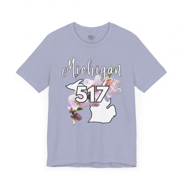 Michigan State Flower The Apple Blossom 517 Area Code by State of Mine. Unisex Jersey Short Sleeve Tee - Cozy Everyday Wear, Casual Style, Summer Essentials, Gift for Friends, Graphic Tee - Image 34