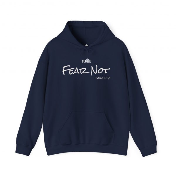 Fear Not by Subtle--Unisex Dark Colored Hoodie, Cozy Sweatshirt, Faith-Based Inspirational Apparel, Isaiah 41:10 - Image 41