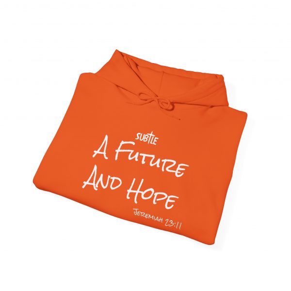 A Future and Hope by Subtle--Unisex Dark Colored Hoodie, Cozy Sweatshirt, Faith-Based Inspirational Apparel, Jeremiah 23:11 - Image 8