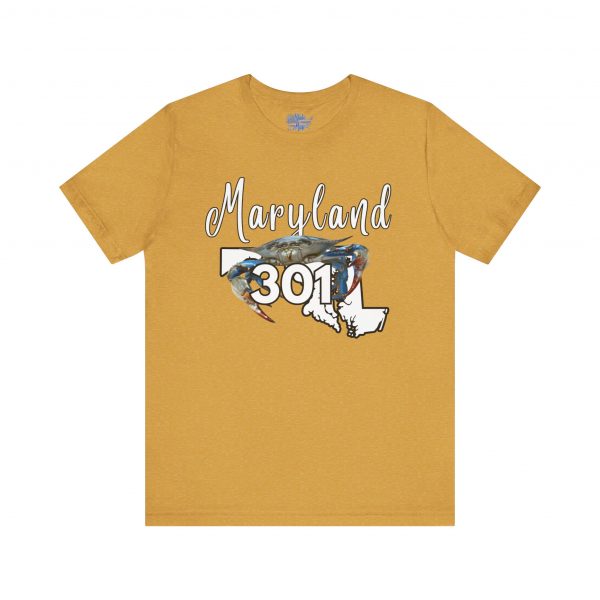 Maryland Crabs 301 Area Code by State of Mine Short Sleeve Tee, Unisex Summer Shirt, State Pride Tee, Beach T-Shirt, Gift for Marylanders - Image 21
