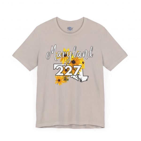 Maryland State Flower The Black-eyed Susan 227 Area Code by State of Mine Short Sleeve Tee, Casual Tee, Maryland Gift, Summer Shirt, State Pride Top, Floral Graphic Tee, Unisex T-Shirt - Image 31