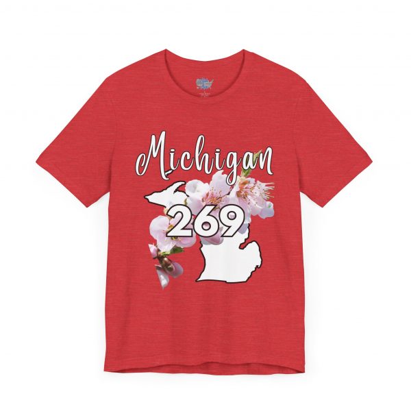 Michigan State Flower The Apple Blossom 269 Area Code by State of Mine. Unisex Jersey Short Sleeve Tee - Cozy Everyday Wear, Casual Style, Summer Essentials, Gift for Friends, Graphic Tee - Image 54