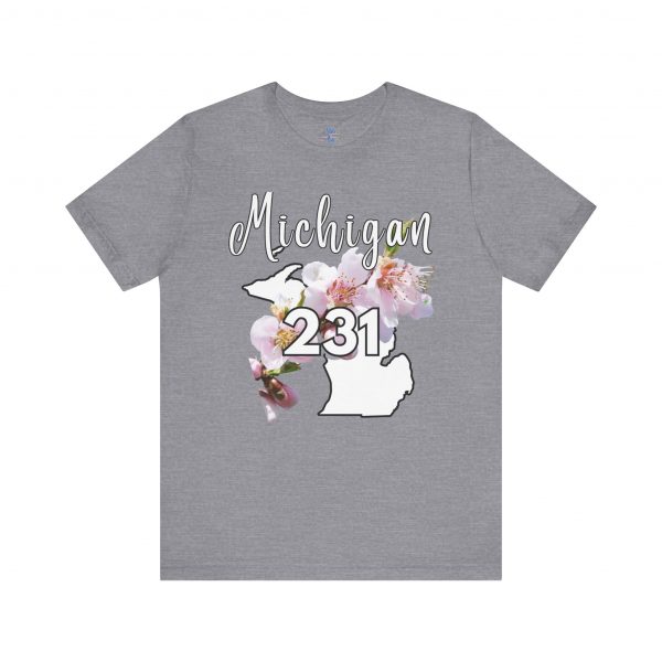 Michigan State Flower The Apple Blossom 231 Area Code by State of Mine. Unisex Jersey Short Sleeve Tee - Cozy Everyday Wear, Casual Style, Summer Essentials, Gift for Friends, Graphic Tee - Image 36