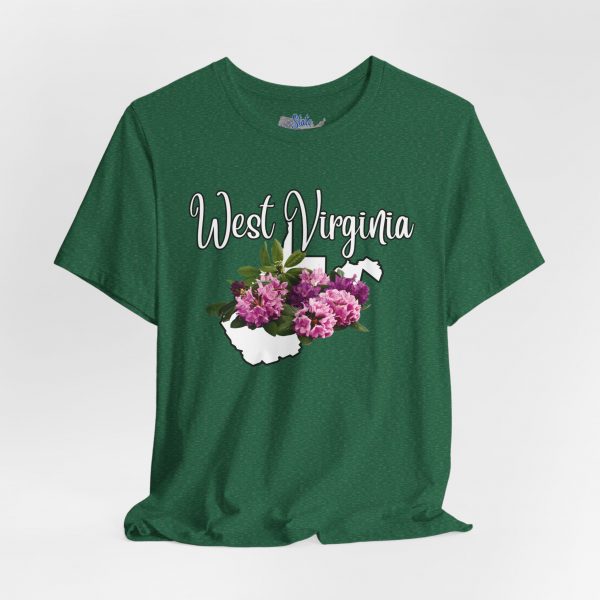 West Virginia State Flower the Rhododendron by State of Mine Tee, Unisex Jersey Short Sleeve Shirt, Perfect for Gifts, Travel, and Casual Wear, Ideal for Summer, Birthdays, and [...] - Image 17