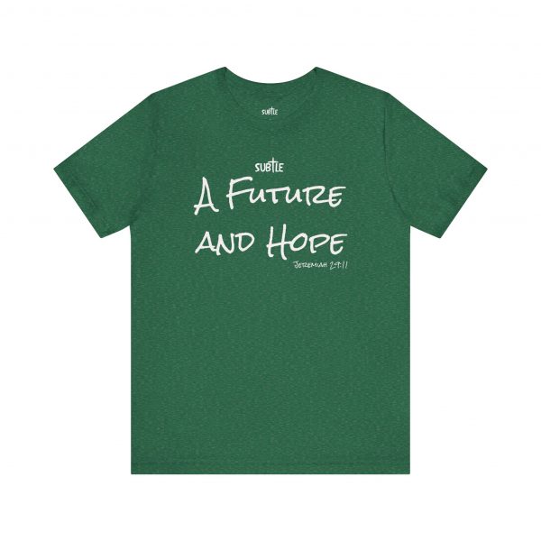 A Future and Hope by Subtle Merch--Unisex Dark Colored Heavy Cotton T-Shirt, Faith-Based and Inspirational, Jeremiah 29:11 - Image 21
