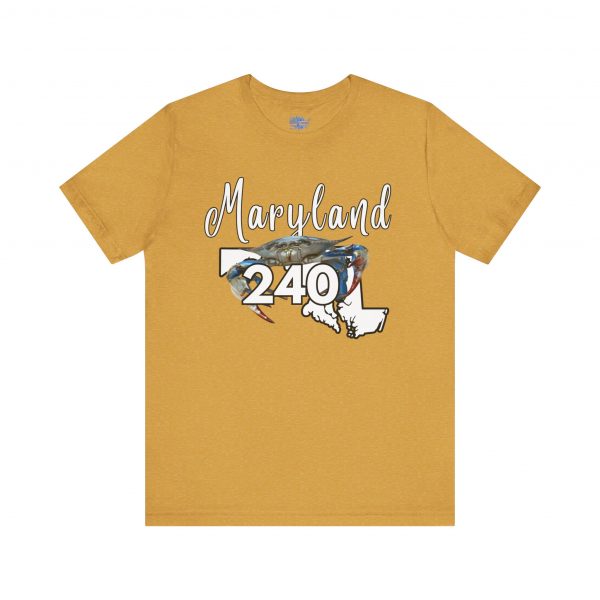 Maryland Blue Crabs Design 240 Area Code by State of Mine Short Sleeve Tee, Unisex Summer Shirt, State Pride Tee, Beach T-Shirt, Gift for Marylanders - Image 21