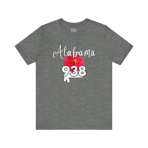 Alabama State Flower the Camellia 938 Area Code Tee by Simply Stated, Casual Summer Wear, State Pride T-Shirt, Travel Souvenir, Gift for Him/Her, Festival Outfit, Outdoor Activities - Image 10