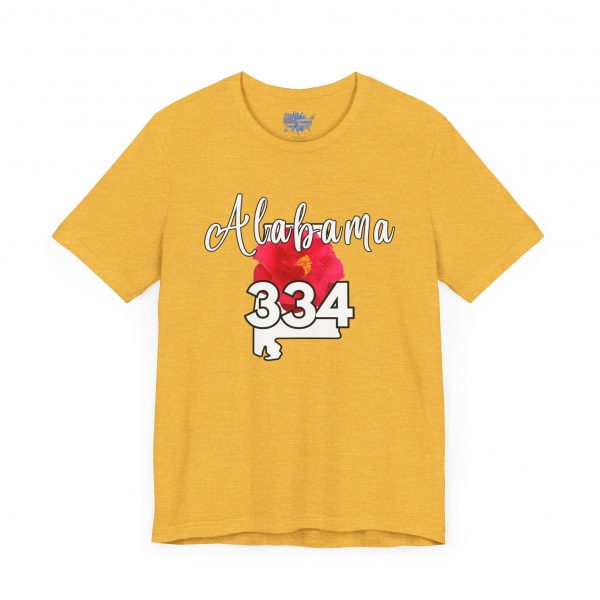 Alabama State Flower the Camellia 334 Area Code Tee by Simply Stated, Casual Summer Wear, State Pride T-Shirt, Travel Souvenir, Gift for Him/Her, Festival Outfit, Outdoor Activities - Image 25