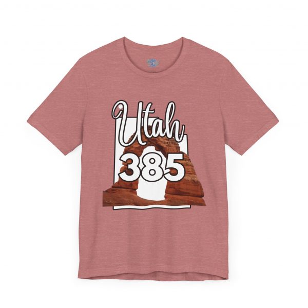 Utah 385 Area Code Arches by State of Mine. Unisex Jersey Tee, Outdoor Adventure Shirt, Travel Gift, Casual Wear, Summer Tee, Unique Design - Image 14