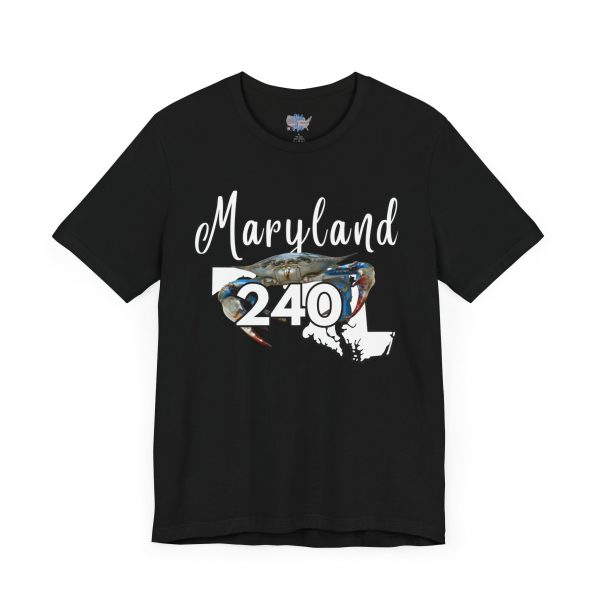 Maryland Blue Crabs Design 240 Area Code by State of Mine Short Sleeve Tee, Unisex Summer Shirt, State Pride Tee, Beach T-Shirt, Gift for Marylanders - Image 11
