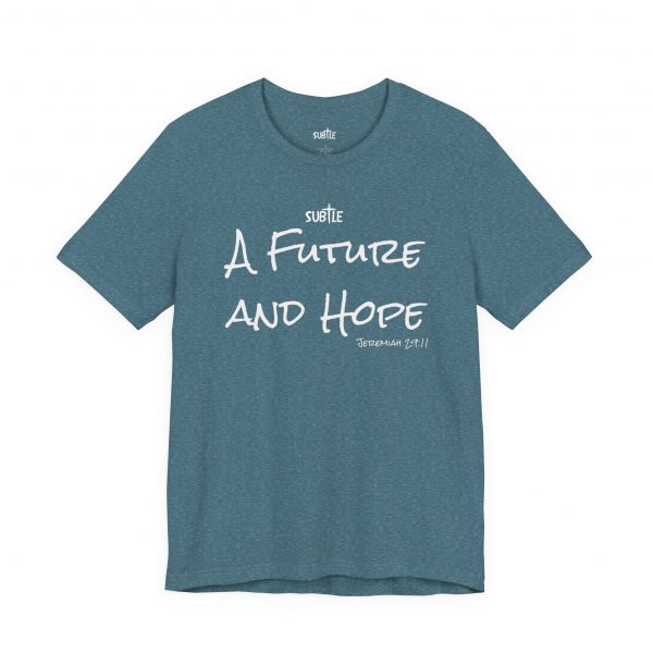 A Future and Hope by Subtle Merch--Unisex Dark Colored Heavy Cotton T-Shirt, Faith-Based and Inspirational, Jeremiah 29:11 - Image 39