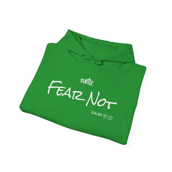 Fear Not by Subtle--Unisex Dark Colored Hoodie, Cozy Sweatshirt, Faith-Based Inspirational Apparel, Isaiah 41:10 - Image 28