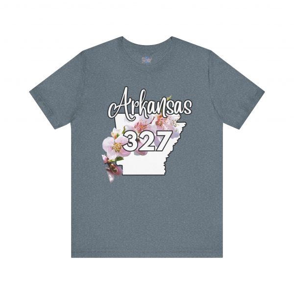 Arkansas State Flower The Apple Blossom 327 Area Code by State of Mine. Unisex Jersey Short Sleeve Tee - Cozy Everyday Wear, Casual Style, Summer Essentials, Gift for Friends, Graphic Tee - Image 40