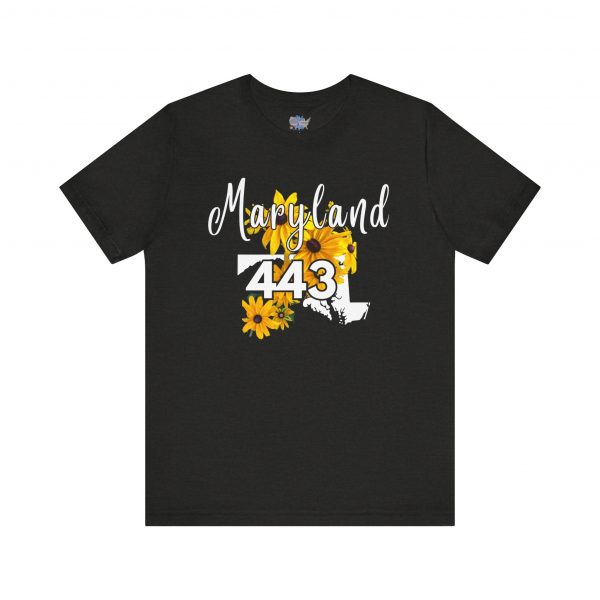 Maryland State Flower The Black-eyed Susan  227 Area Code by State of Mine Short Sleeve Tee, Casual Tee, Maryland Gift, Summer Shirt, State Pride Top, Floral Graphic Tee, Unisex T-Shirt - Image 21