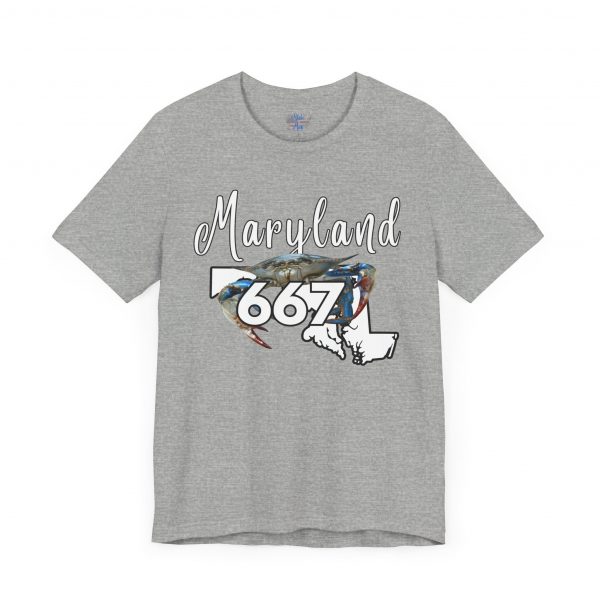 Maryland Crabs 667 Area Code by State of Mine Short Sleeve Tee, Unisex Summer Shirt, State Pride Tee, Beach T-Shirt, Gift for Marylanders - Image 39