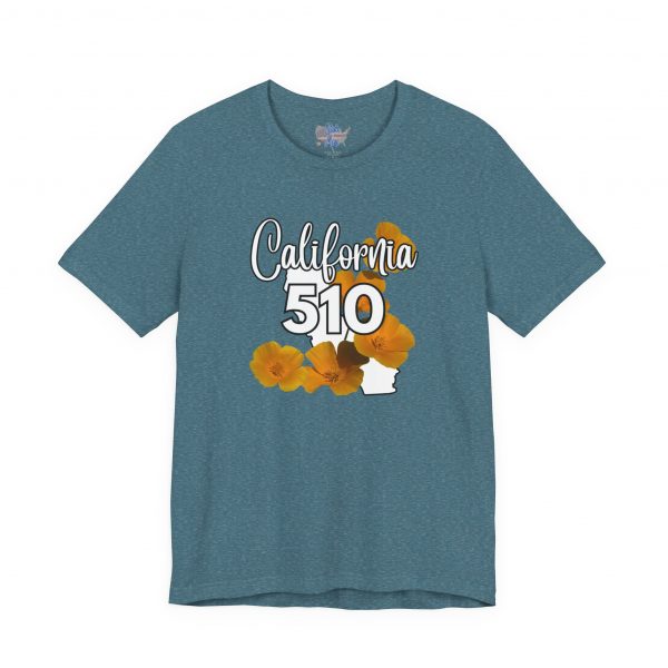 California State Flower the California Poppy 510 Area Code by State of Mine Tee, Unisex Jersey Short Sleeve Shirt, Perfect for Gifts, Travel, and Casual Wear, Ideal for Summer, Birthdays, and [...] - Image 33
