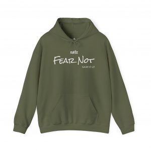 Fear Not by Subtle--Unisex Dark Colored Hoodie, Cozy Sweatshirt, Faith-Based Inspirational Apparel, Isaiah 41:10