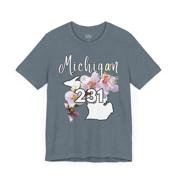 Michigan State Flower The Apple Blossom 231 Area Code by State of Mine. Unisex Jersey Short Sleeve Tee - Cozy Everyday Wear, Casual Style, Summer Essentials, Gift for Friends, Graphic Tee - Image 42